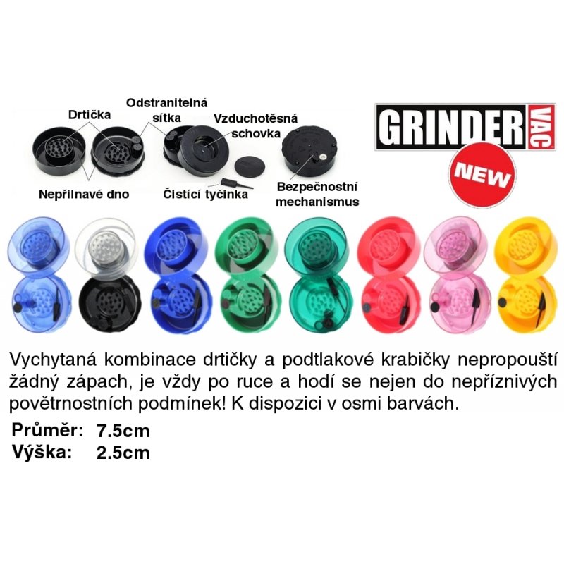 GrinderVac, Vacuum Grinder, podtlaková přenoska s drtičkou
