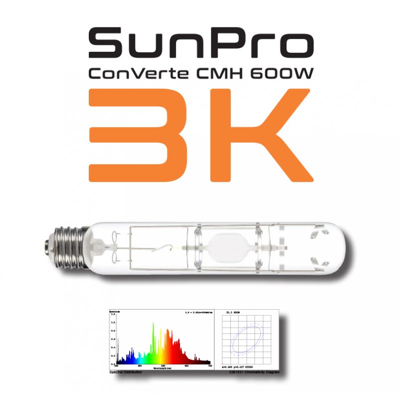 Výbojka SUNPRO ConVerte CMH 600W/E40/3K