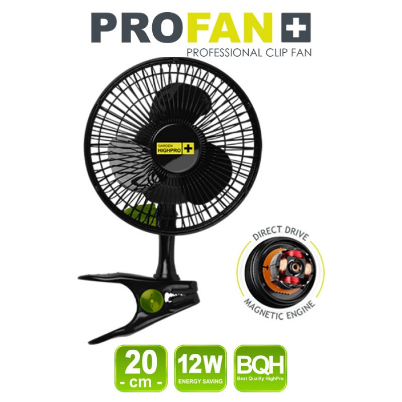 Garden High PRO - Klipsnový ventilátor PROFAN 12W, průměr 20cm