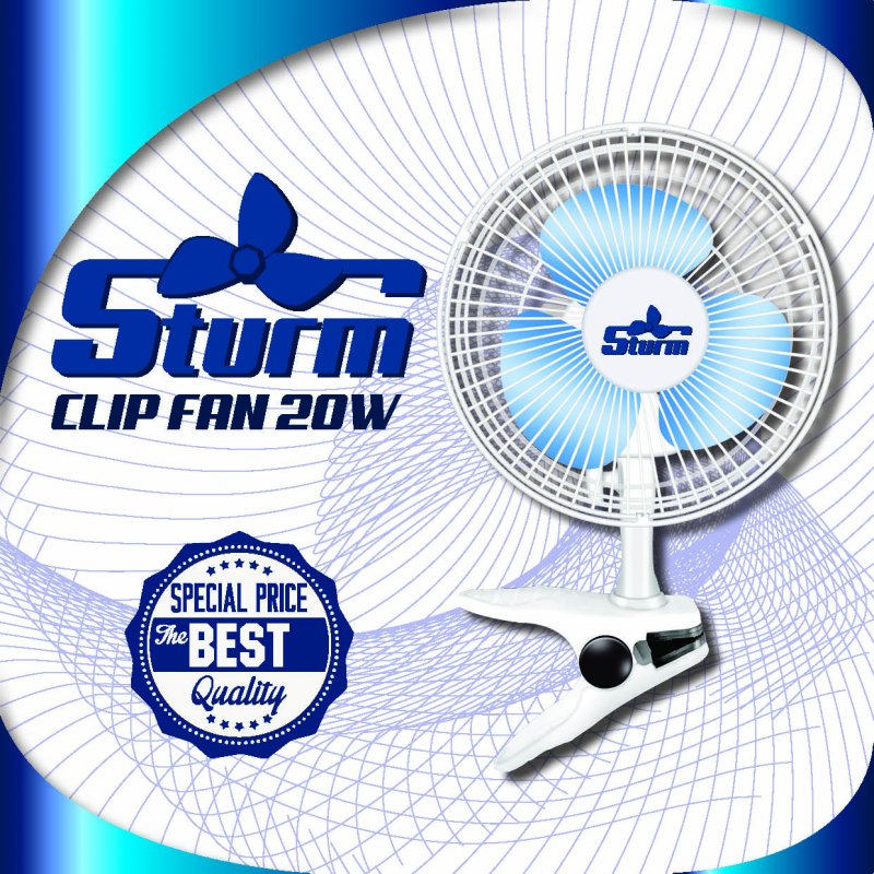 Ventilátor s klipsnou STURM Clip Fan 20W, průměr 18cm