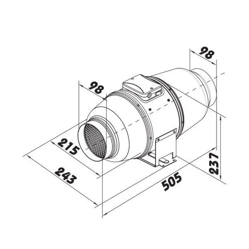 Ventilátor TT Silent/Dalap AP 100, 170/240m3/h