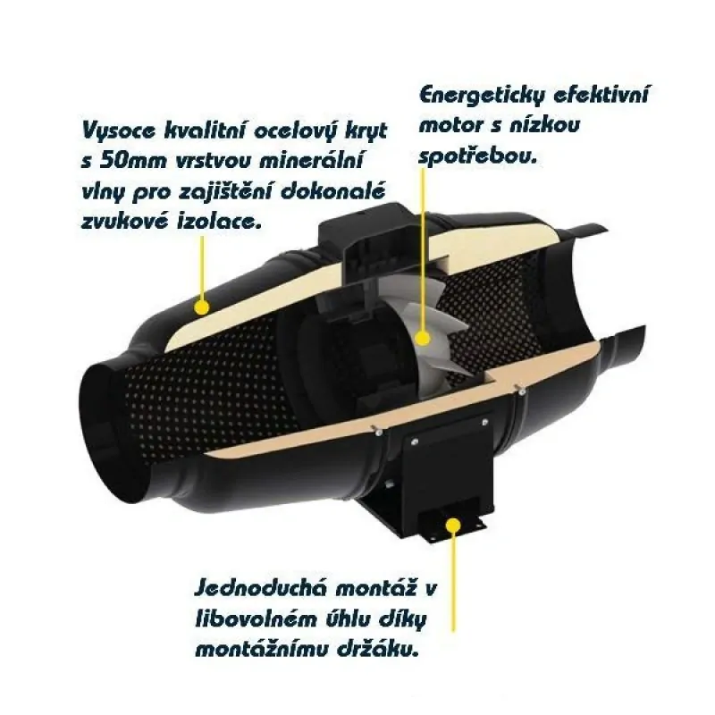 Ventilátor TT Silent/Dalap AP 125, 230/340m3/h