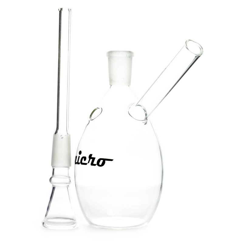 Skleněný bong Micro průhledný, 14cm