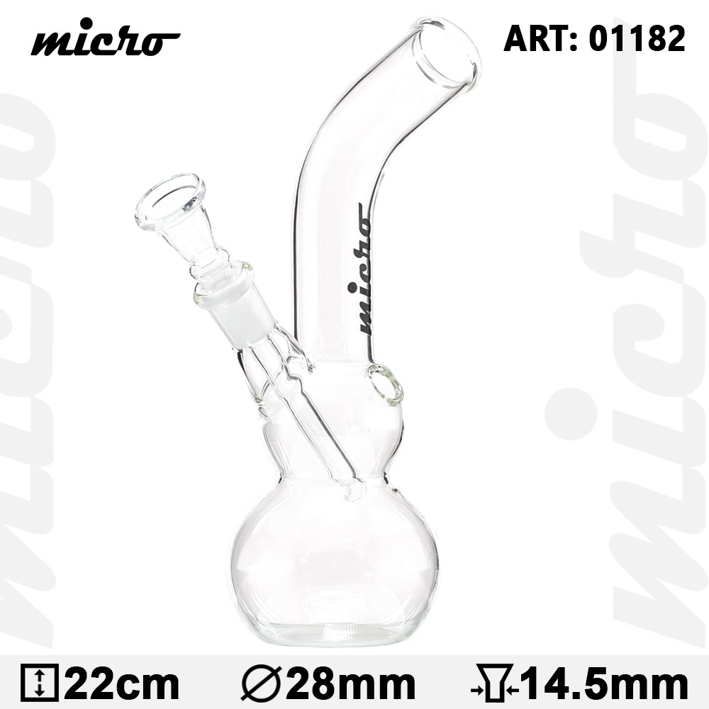 Skleněný bong Micro Hit, 22cm