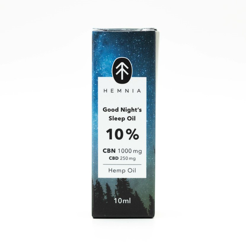 Hemnia Good Night´s Sleep Konopný olej 10%, 1000 mg CBN, 250 mg CBD, 10 ml
