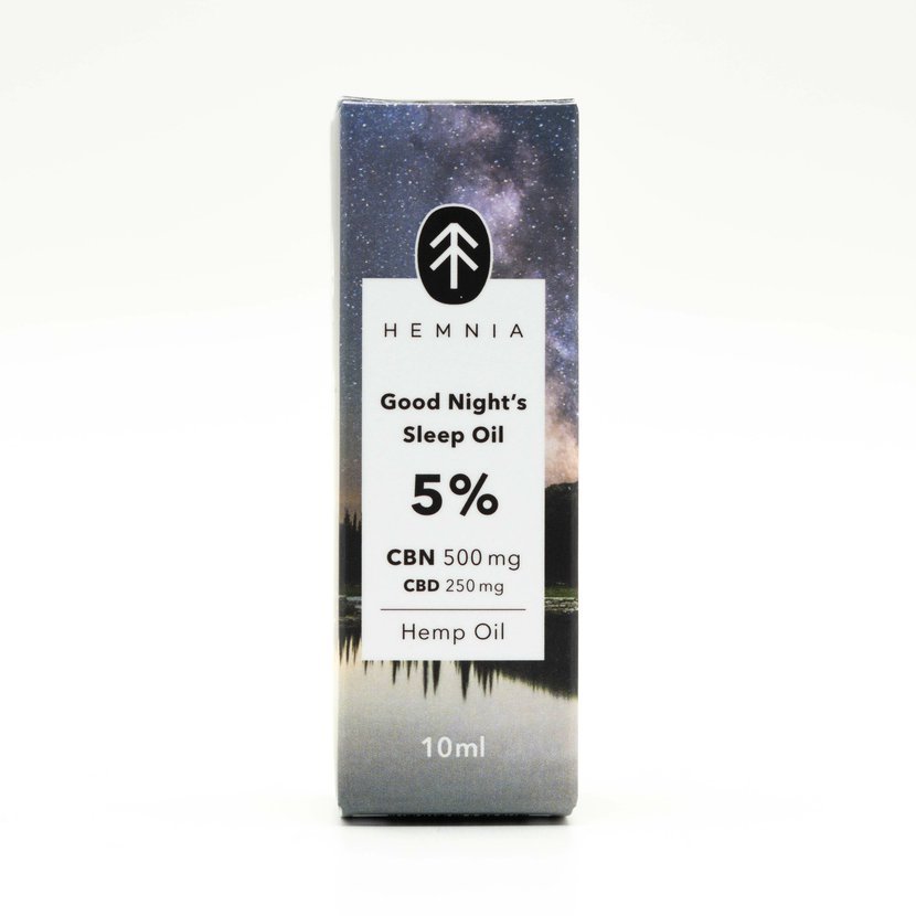 Hemnia Good Night´s Sleep Konopný olej 5%, 500 mg CBN, 250 mg CBD, 10 ml