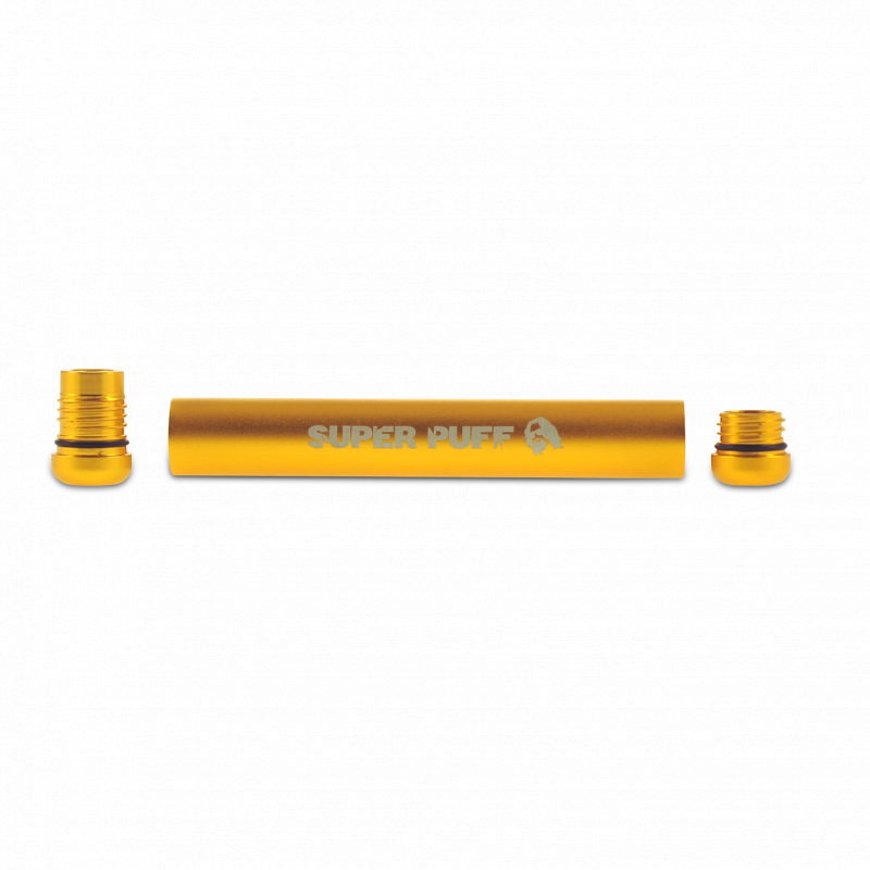 Super Puff kovová krabička na joint – zlatá