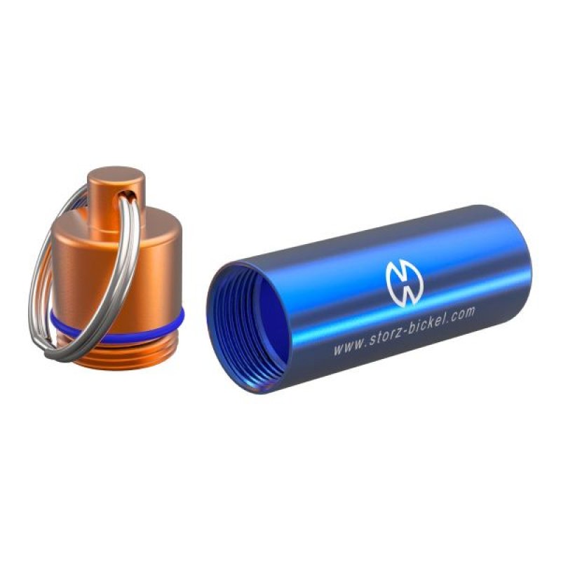 Přenosný zásobník na 4 dávkovací kapsle na sušinu – klíčenka Storz&Bickel Capsule Caddy