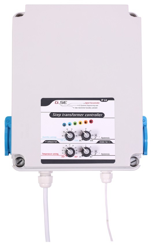 GSE Step transformer 2A - vlhkost/teplota/hystereze pro 2 ventilátory