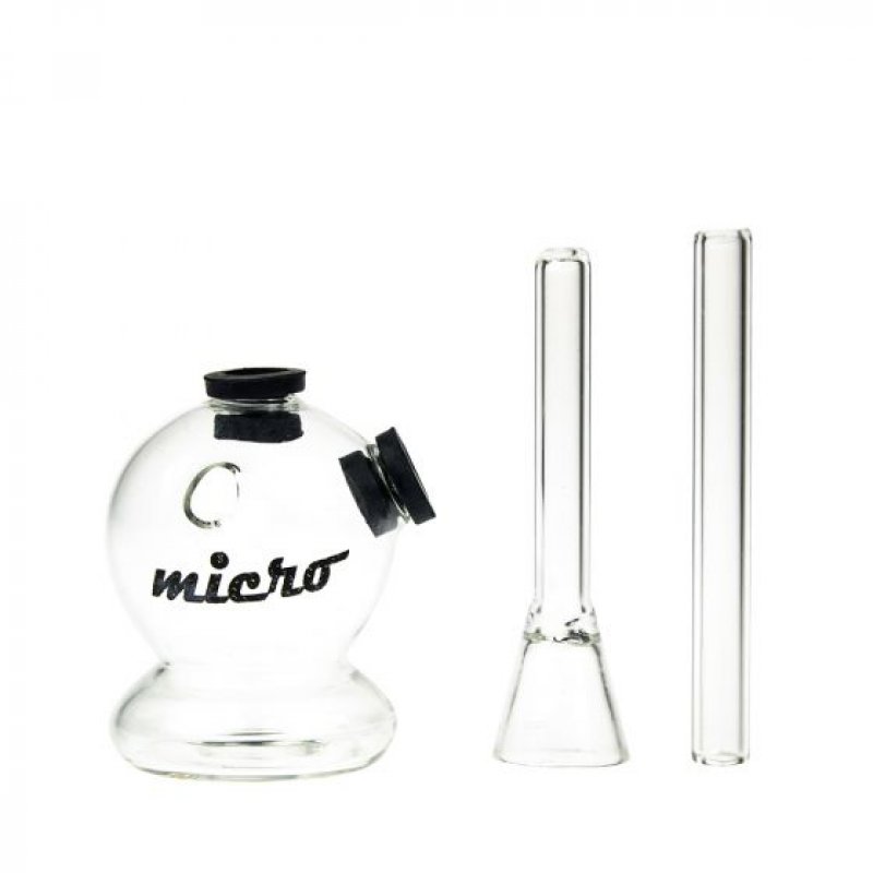 Skleněný bong Micro, 10cm, průhledný