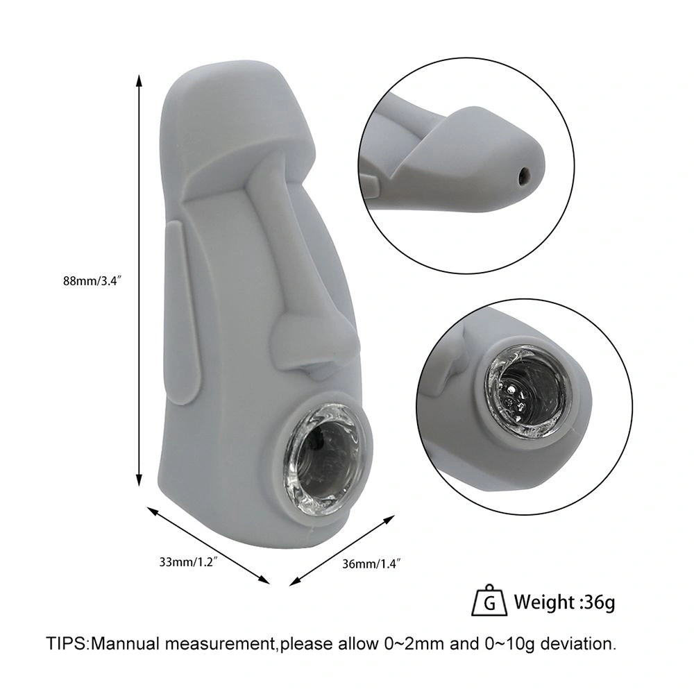 Bongthai Silicone Pipe Moai dýmka 8.8 cm