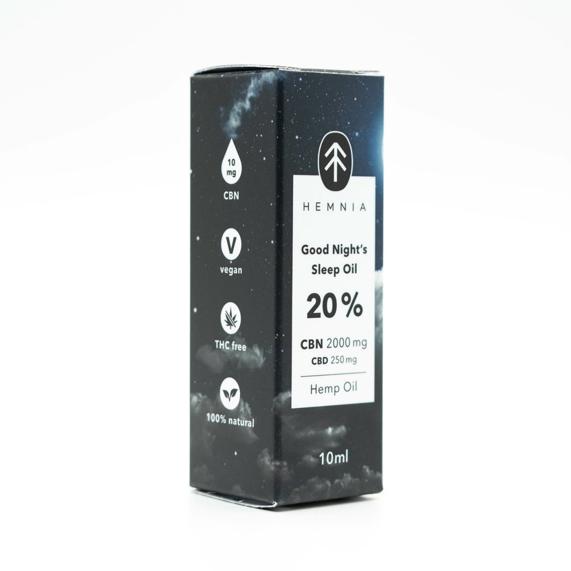 Hemnia Good Night´s Sleep Konopný olej 20%, 2000 mg CBN, 250 mg CBD, 10 ml