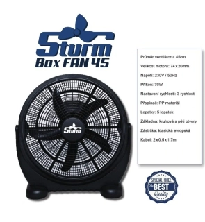 Cirkulační ventilátor STURM BOXFAN, průměr 45cm